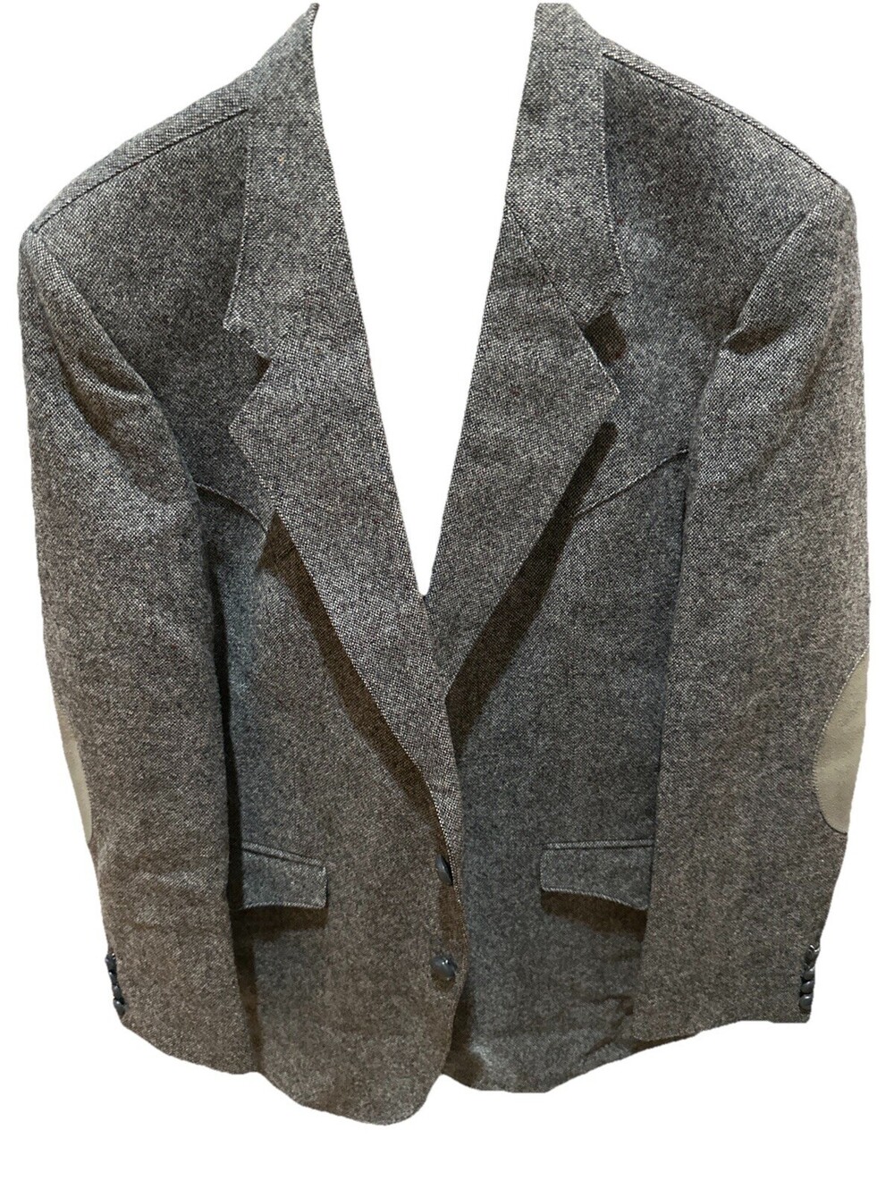 Farah Western Wool Blazer 42R Tweed Elbow Patch Cowboy Sport Coat